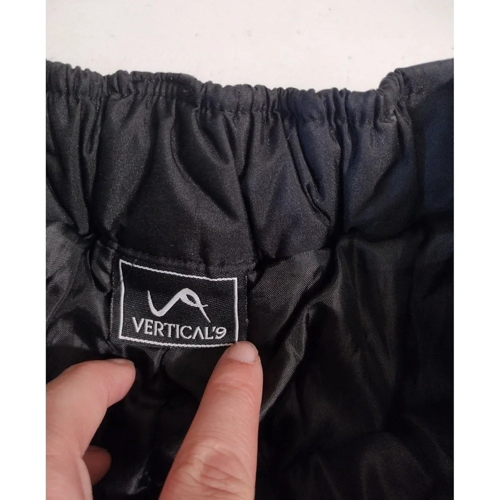 Vertical 9 Kids Black Insulated Snow Pants Cargo Pocket Size L 10/12 Adjustable